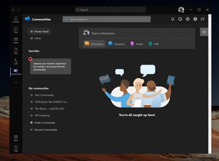 Yammer を Microsoft Teams アプリに簡単に追加して同僚と交流する方法