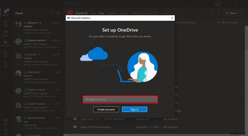 OneDrive を使用して Microsoft Teams のファイルをデバイスに最適に同期する方法