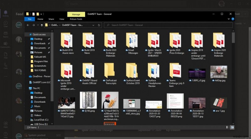 OneDrive を使用して Microsoft Teams のファイルをデバイスに最適に同期する方法