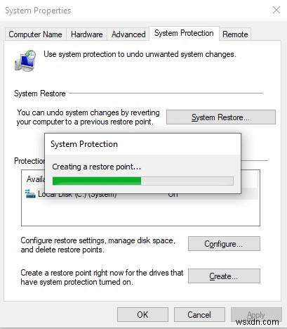 Windows 10 でシステムの復元を有効にする方法