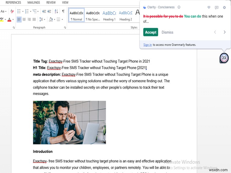 Grammarly 拡張機能を Microsoft Word に追加する方法