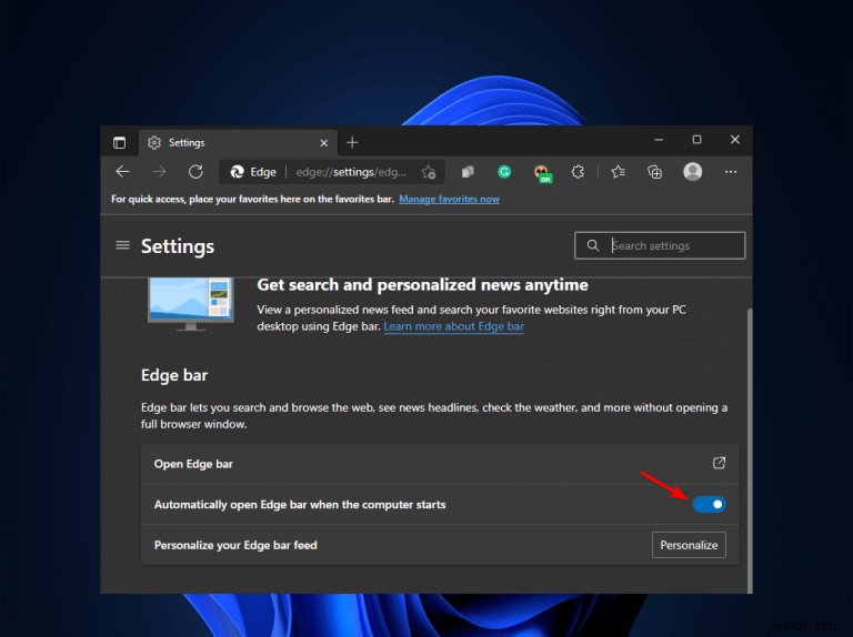 Microsoft Edge でエッジ バーの使用を開始する方法