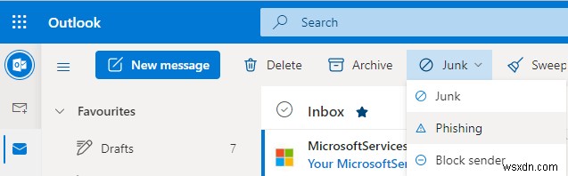 Microsoft Outlook レポート メッセージを使用して疑わしい電子メール メッセージを報告する方法 