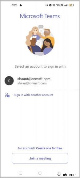 Android に Microsoft Teams をインストールしてセットアップする方法