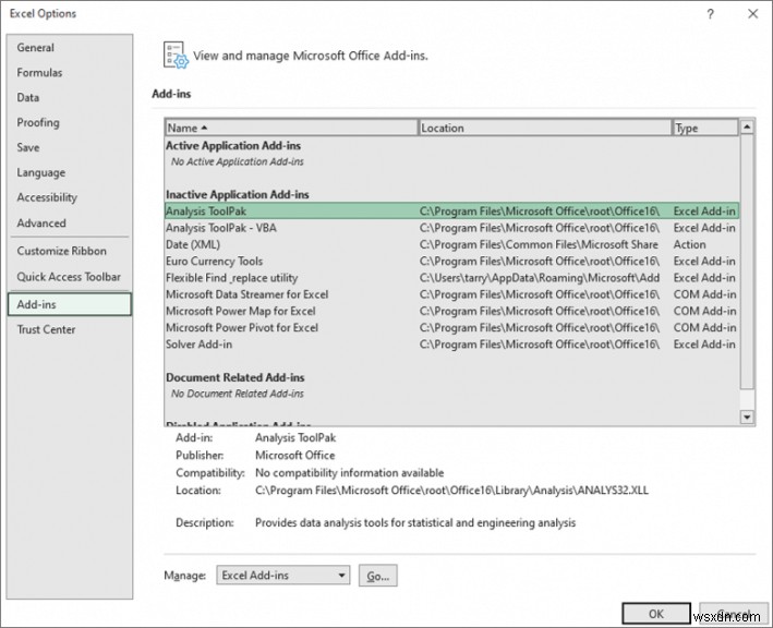 Microsoft Excel にアドインをインストールする方法