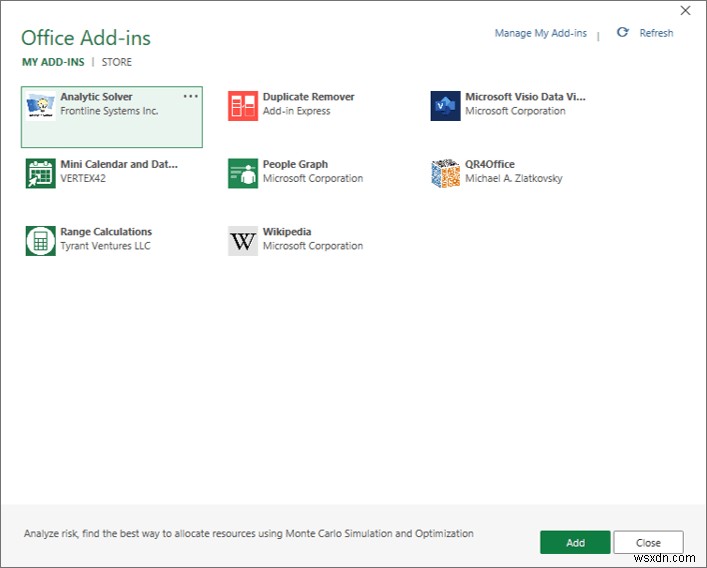 Microsoft Excel にアドインをインストールする方法