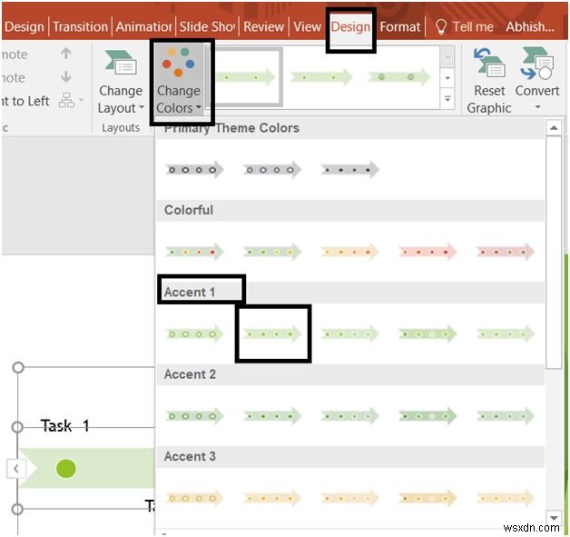 Microsoft PowerPoint でタイムラインを作成する方法