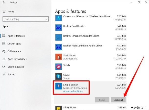 Windows 11 および 10 で Snip &Sketch が機能しない問題を修正する方法