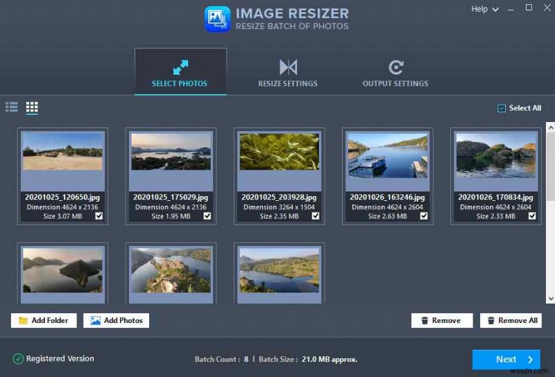 Image Resizer を使用して画像形式を変更する方法