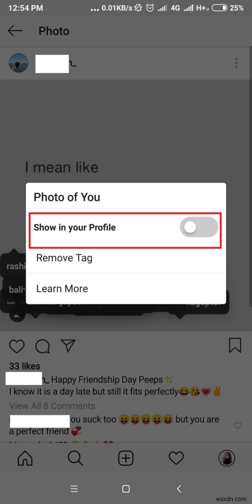 別のユーザーの Instagram 写真から自分のタグを外す方法