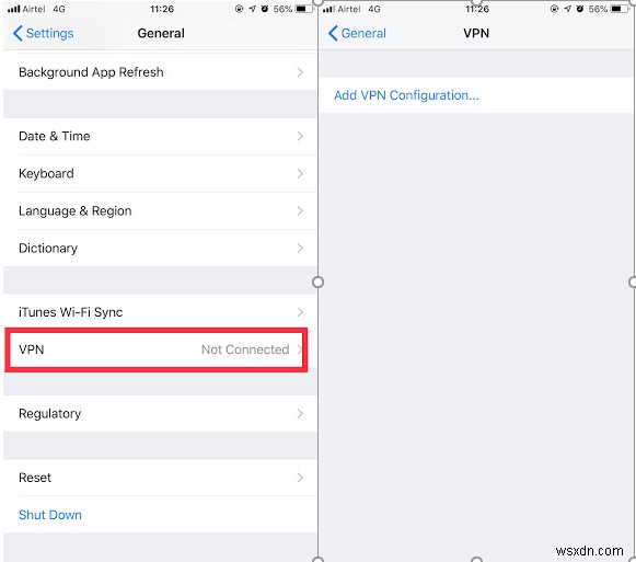 iOS で VPN アクセスを構成する手順