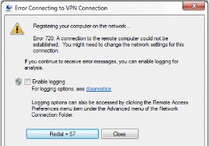 Windows 10 で VPN エラー コード 720 を修正する方法