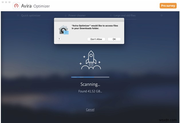 Avira Optimizer:Mac ストレージの管理