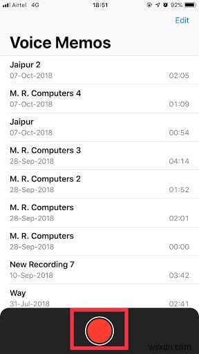 Apple の Voice Memos アプリの操作方法