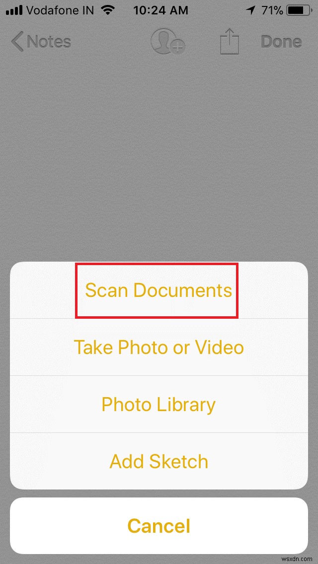 iOS 11 で Notes アプリを使用してドキュメントをスキャンする方法