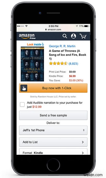 Kindle for iOS で書籍を購入およびダウンロードする方法