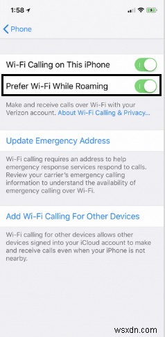 iOS で Wi-Fi 通話を有効にする方法