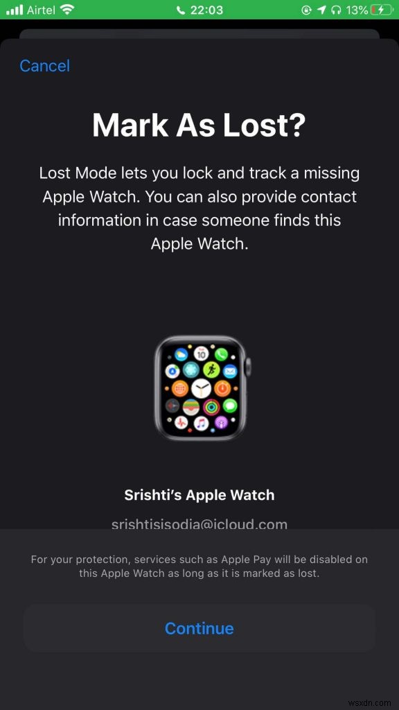 紛失した Apple Watch を見つける方法