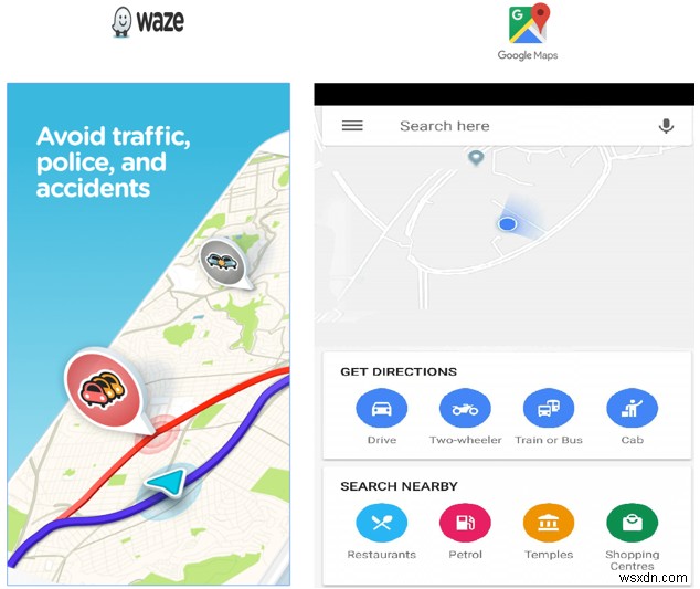 Waze 対 Google マップ!ナビゲーターの戦争