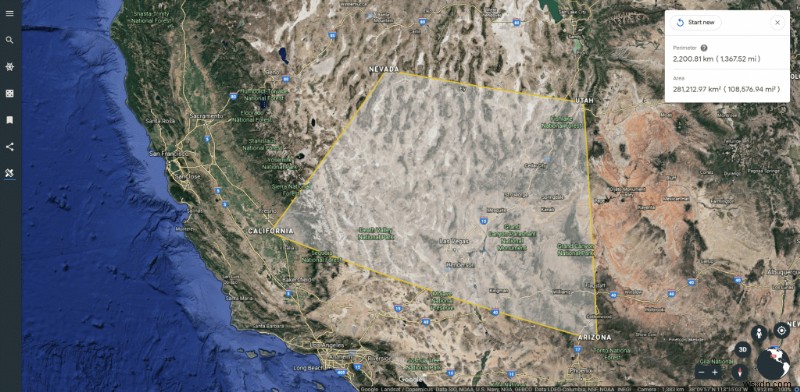 Google Earth メジャー ツールの使用方法