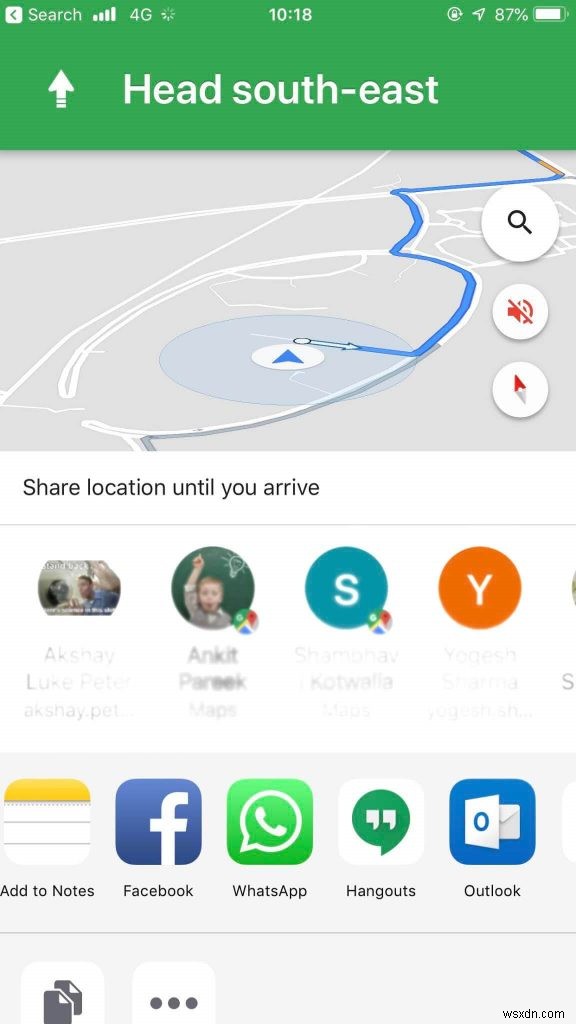 iPhone で Google マップを使用してリアルタイムの位置情報を友達と共有する方法