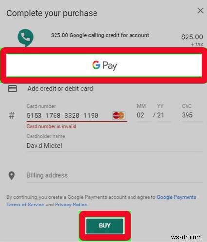Google Voice アカウントにクレジットを追加する方法