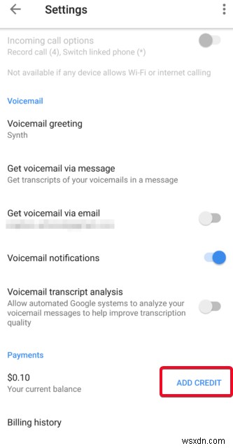 Google Voice アカウントにクレジットを追加する方法