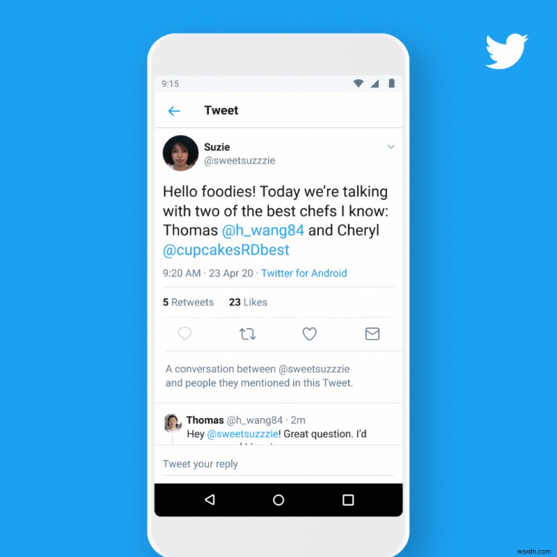 Twitter が「返信なし」機能を展開