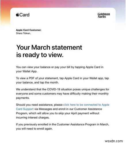 COVID-19:Apple は、カード所有者がこの 4 月に毎月の支払いを延期することを許可します