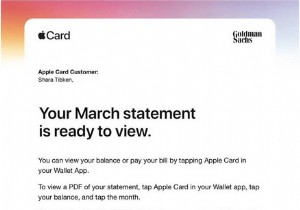 新型コロナウイルスの影響で、AppleがApple Cardユーザーの4月分月額支払いの延期を許可