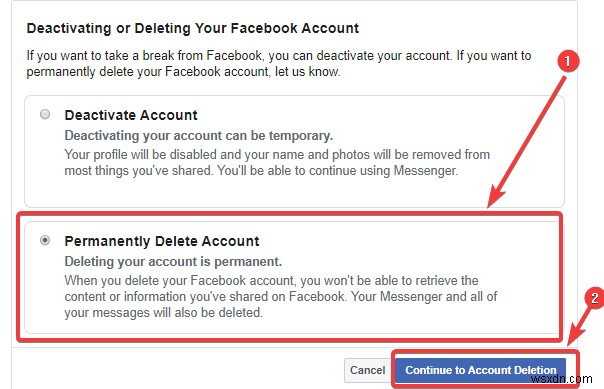 Facebook アカウントを完全に削除する方法