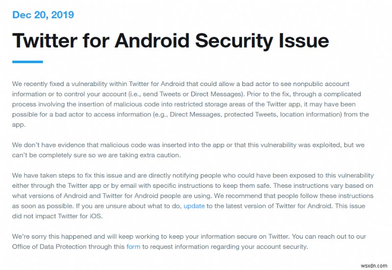 Android ユーザー:Twitter アプリの最新バージョンをすぐに更新する