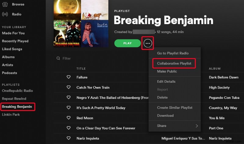 Spotify プレイリストを共同作業にする方法とその仕組み