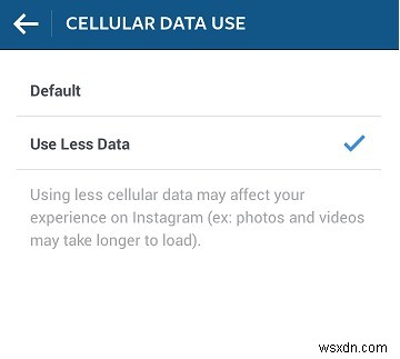 Facebook Instagram と Snapchat でデータセーバー モードを有効にする