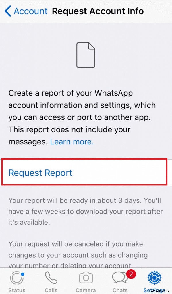 Android と iPhone の WhatsApp アカウント情報をダウンロードする方法は次のとおりです