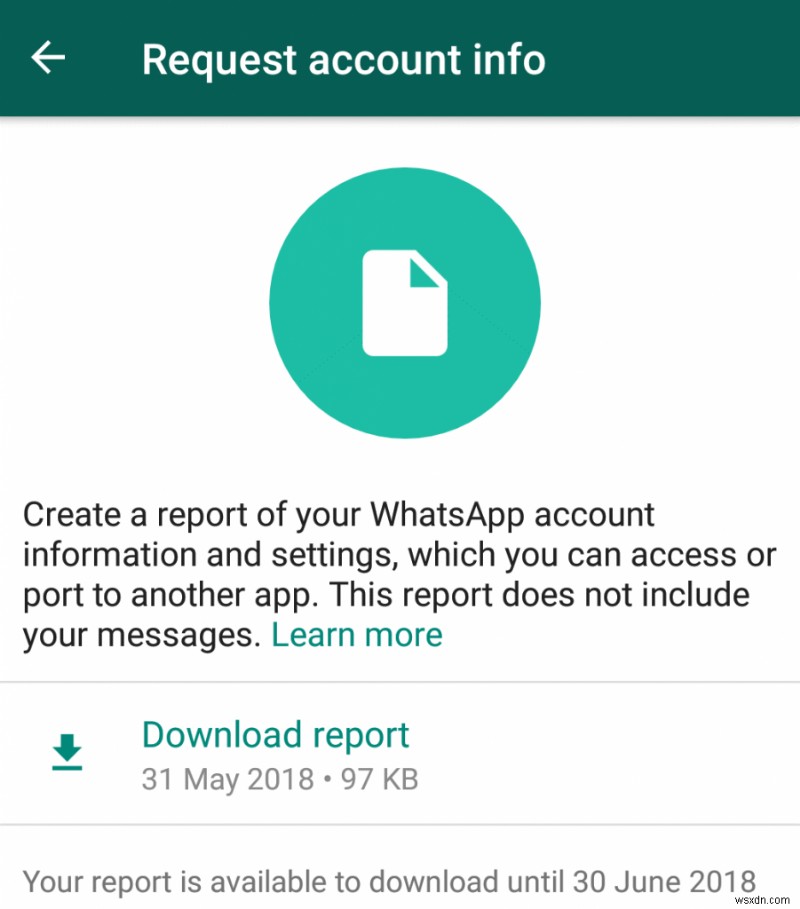 Android と iPhone の WhatsApp アカウント情報をダウンロードする方法は次のとおりです