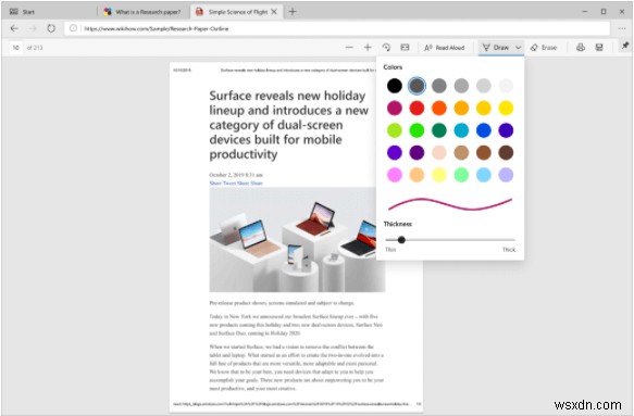 Microsoft Edge は Google Chrome と競合する新しい PDF 機能を取得しています