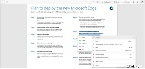 Microsoft Edge は Google Chrome と競合する新しい PDF 機能を取得しています