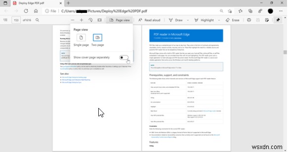 Microsoft Edge は Google Chrome と競合する新しい PDF 機能を取得しています