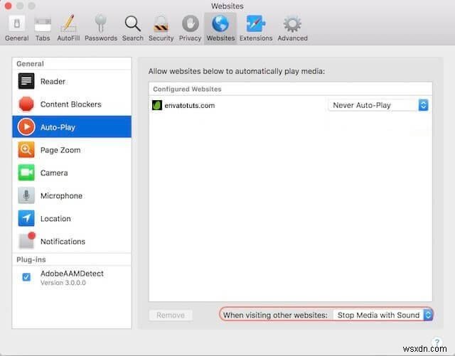 macOS High Sierra の Safari でビデオの自動再生をブロックする