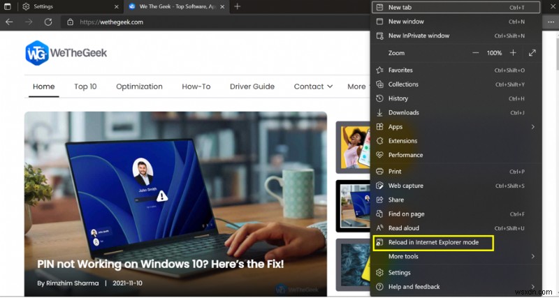 Windows 11 で Internet Explorer を使用する方法