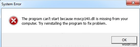 Windows 10 で見つからない MSVCP140.dll を修正する方法