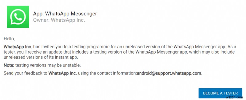 Android 向け WhatsApp ベータ テスターに​​なるには?