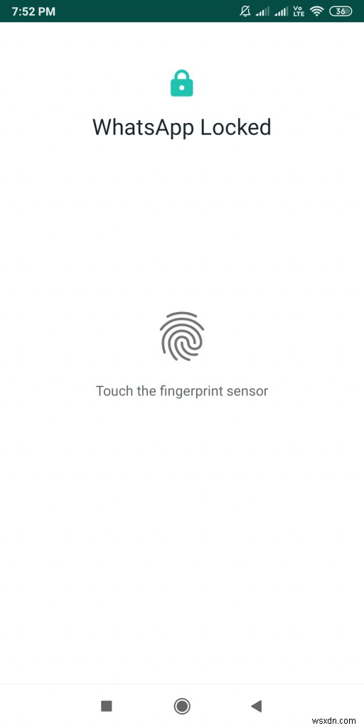 Android での WhatsApp 指紋ロックの更新