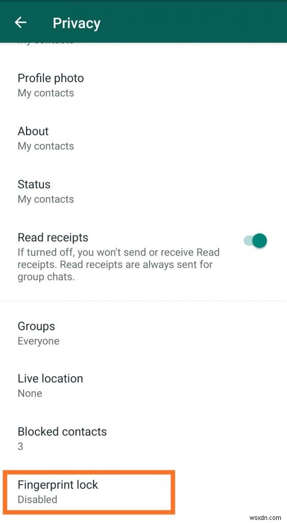 Android での WhatsApp 指紋ロックの更新