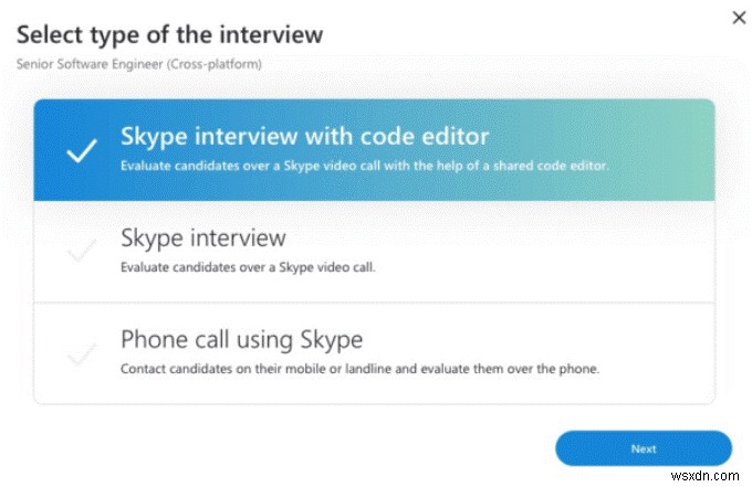 面接プロセスを容易にする最新の Skype 機能