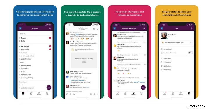 Slack バージョン 20.05.10 for iPhone が大幅に再設計され、下部のバーの UI などを更新