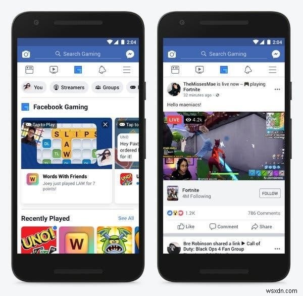 Facebook がゲーム アプリをローンチ