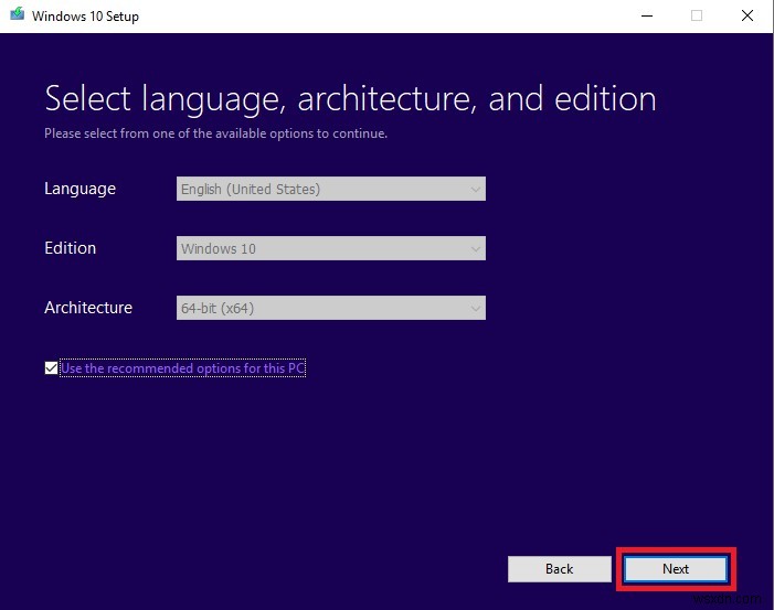 Microsoft Media Creation Tool を使用して .ISO ファイルを作成する方法