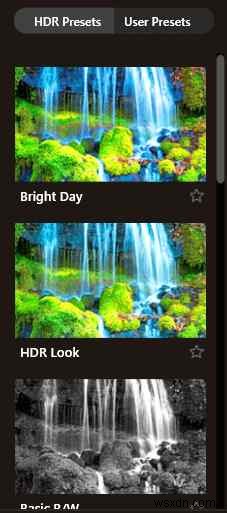 HDR 効果を使用して画像の色を変更する方法